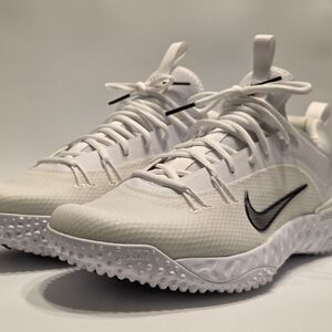 Nike Men Size 12 Huarache 9 Elite TF LAX Lacrosse Turf White/Black FN0310-101